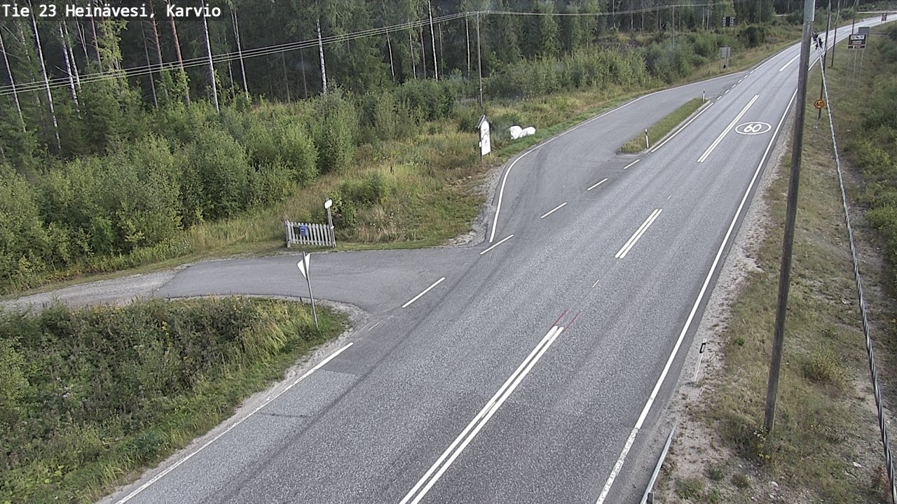 Weather Camera Image Road 23 Heinävesi, Karvio, Heinävesi, Pohjois-Karjala