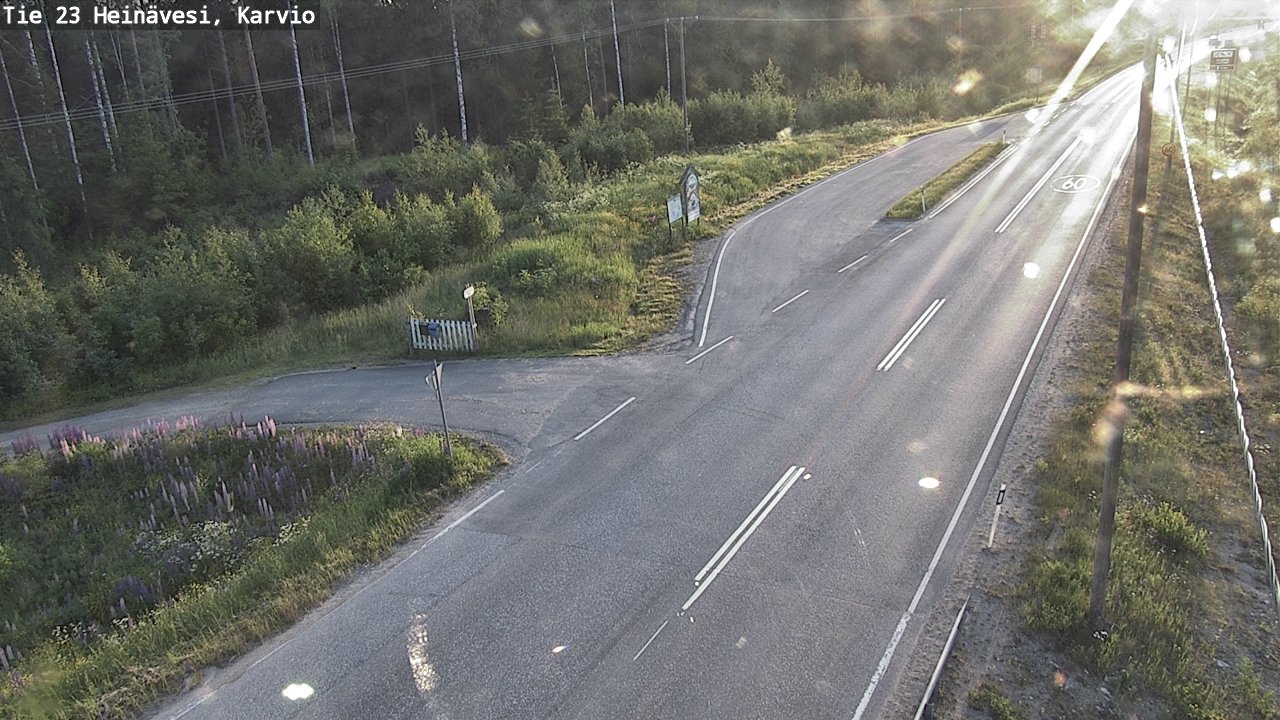 Weather Camera Image Road 23 Heinävesi, Karvio, Heinävesi, Pohjois-Karjala