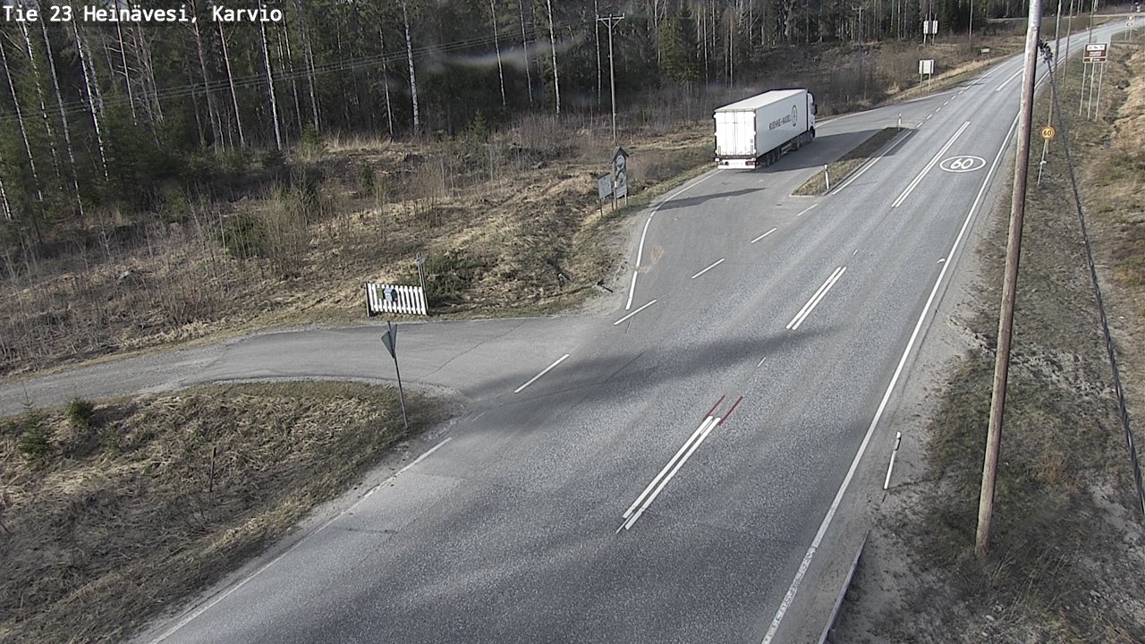 Weather Camera Image Road 23 Heinävesi, Karvio, Heinävesi, Pohjois-Karjala