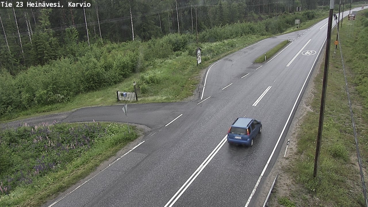 Weather Camera Image Väg 23 Heinävesi, Karvio, Heinävesi, Pohjois-Karjala
