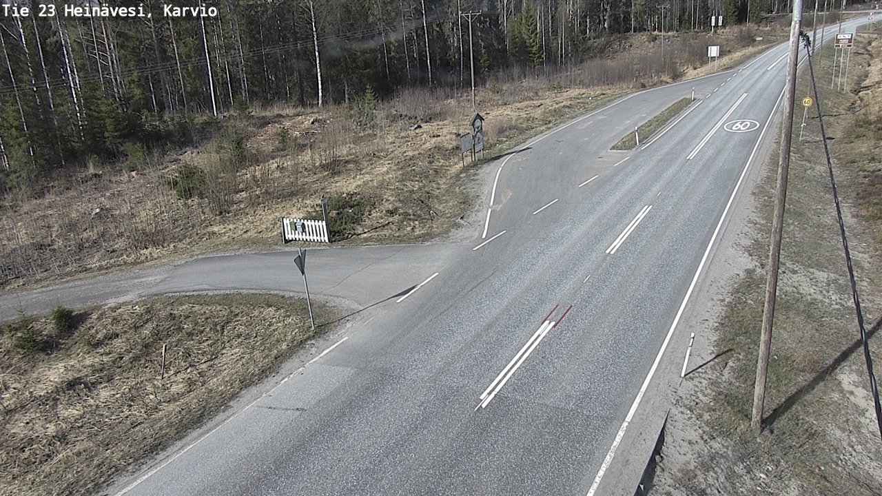 Weather Camera Image Road 23 Heinävesi, Karvio, Heinävesi, Pohjois-Karjala