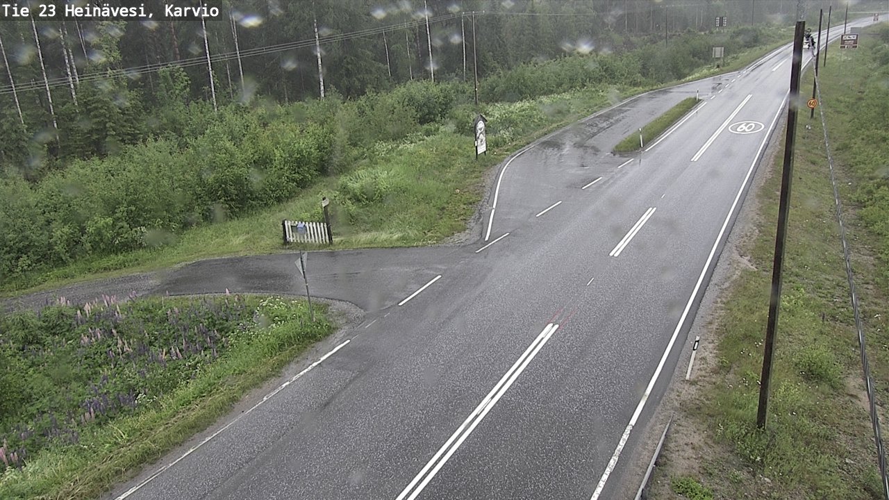 Weather Camera Image Väg 23 Heinävesi, Karvio, Heinävesi, Pohjois-Karjala