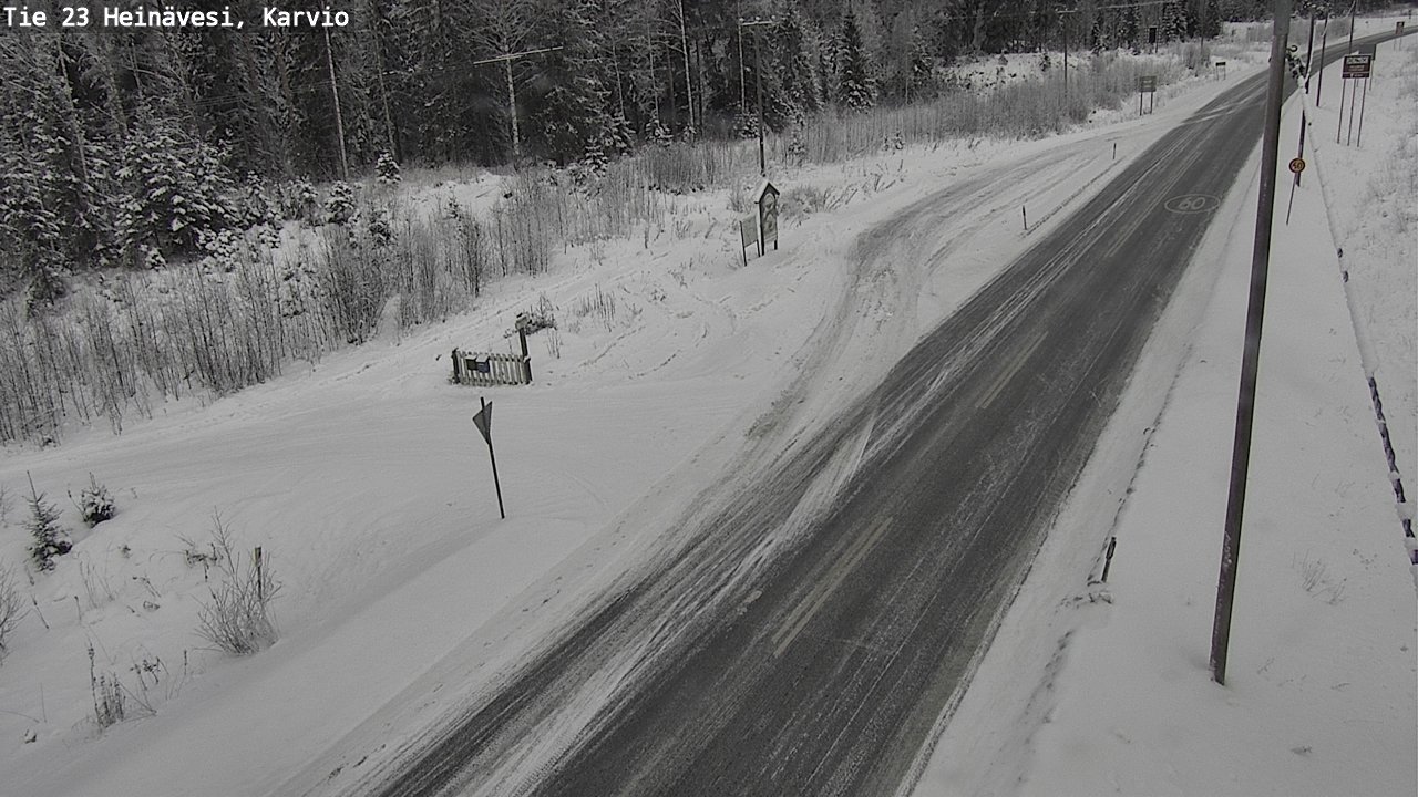 Weather Camera Image Väg 23 Heinävesi, Karvio, Heinävesi, Pohjois-Karjala