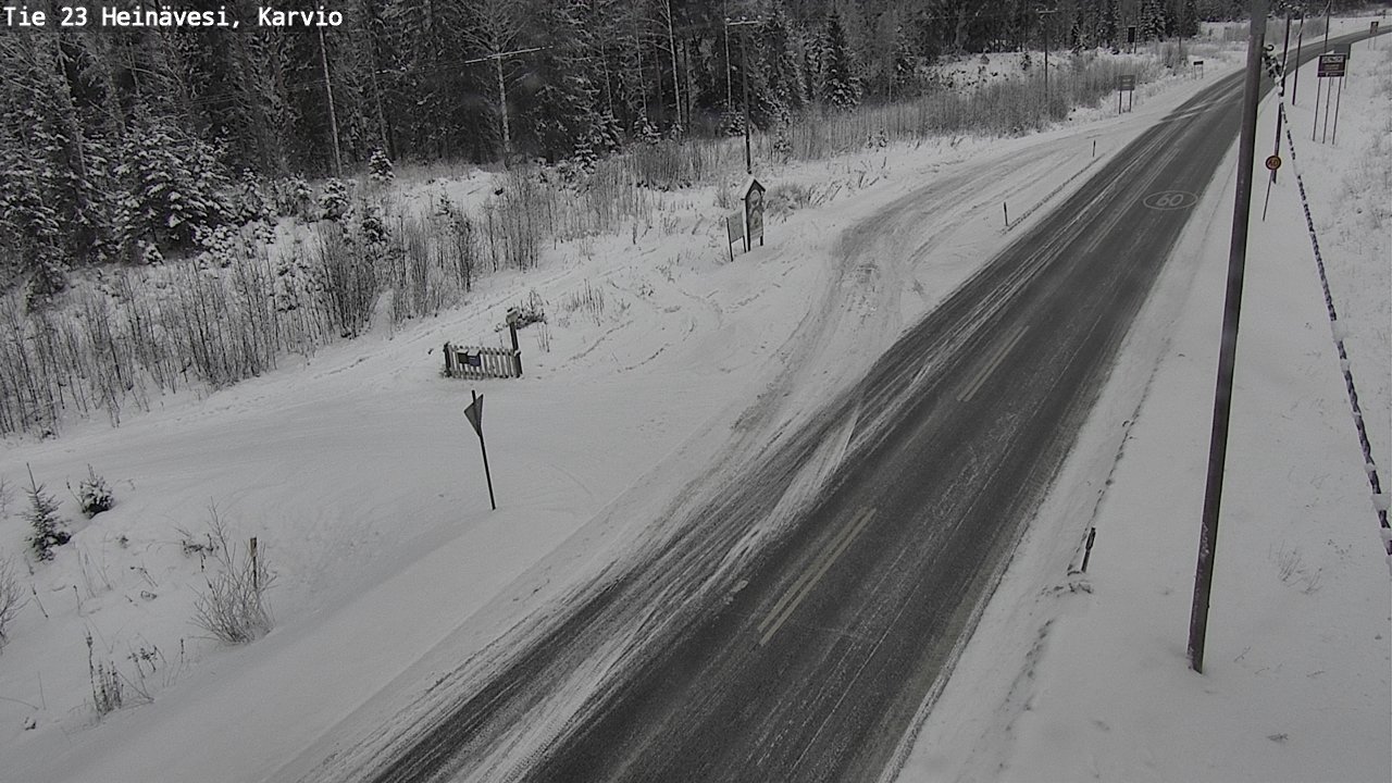 Weather Camera Image Road 23 Heinävesi, Karvio, Heinävesi, Pohjois-Karjala