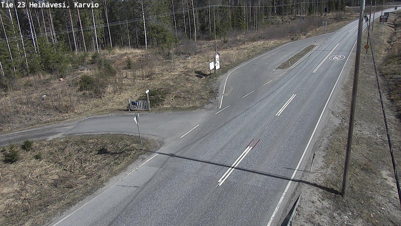Weather Camera Image Road 23 Heinävesi, Karvio, Heinävesi, Pohjois-Karjala