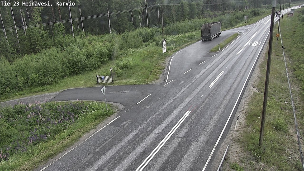 Weather Camera Image Väg 23 Heinävesi, Karvio, Heinävesi, Pohjois-Karjala