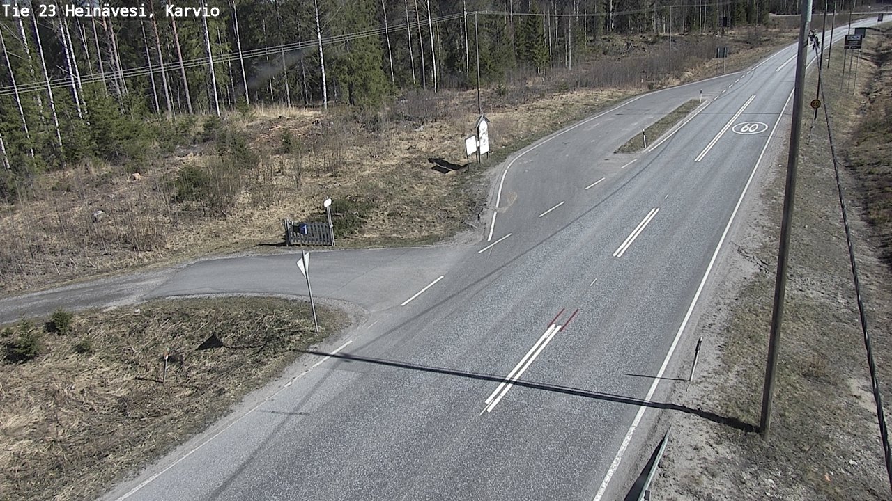 Weather Camera Image Road 23 Heinävesi, Karvio, Heinävesi, Pohjois-Karjala