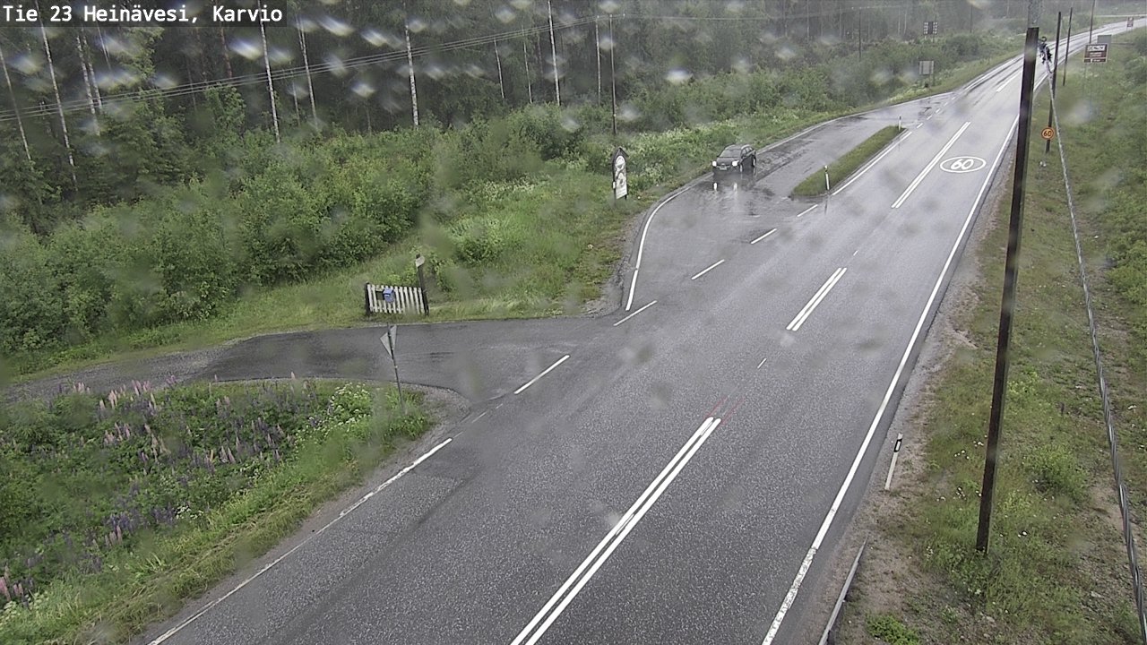 Weather Camera Image Väg 23 Heinävesi, Karvio, Heinävesi, Pohjois-Karjala