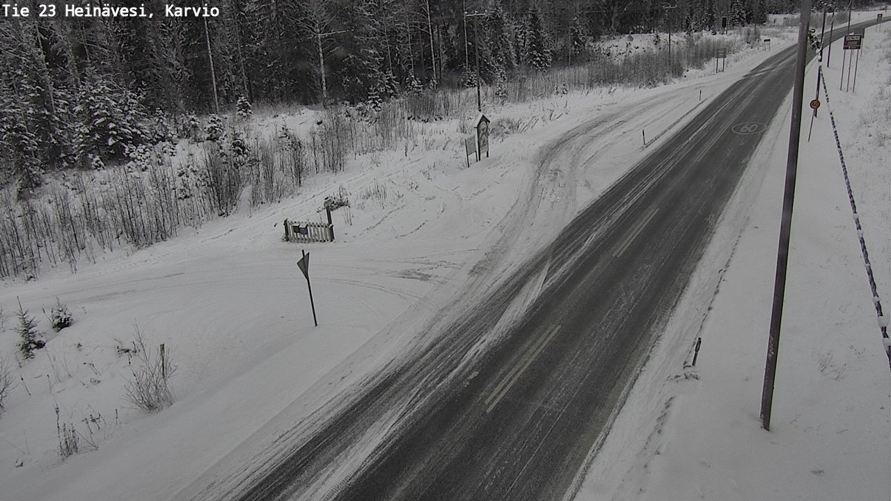 Weather Camera Image Road 23 Heinävesi, Karvio, Heinävesi, Pohjois-Karjala