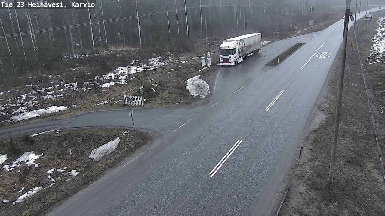 Weather Camera Image Väg 23 Heinävesi, Karvio, Heinävesi, Pohjois-Karjala