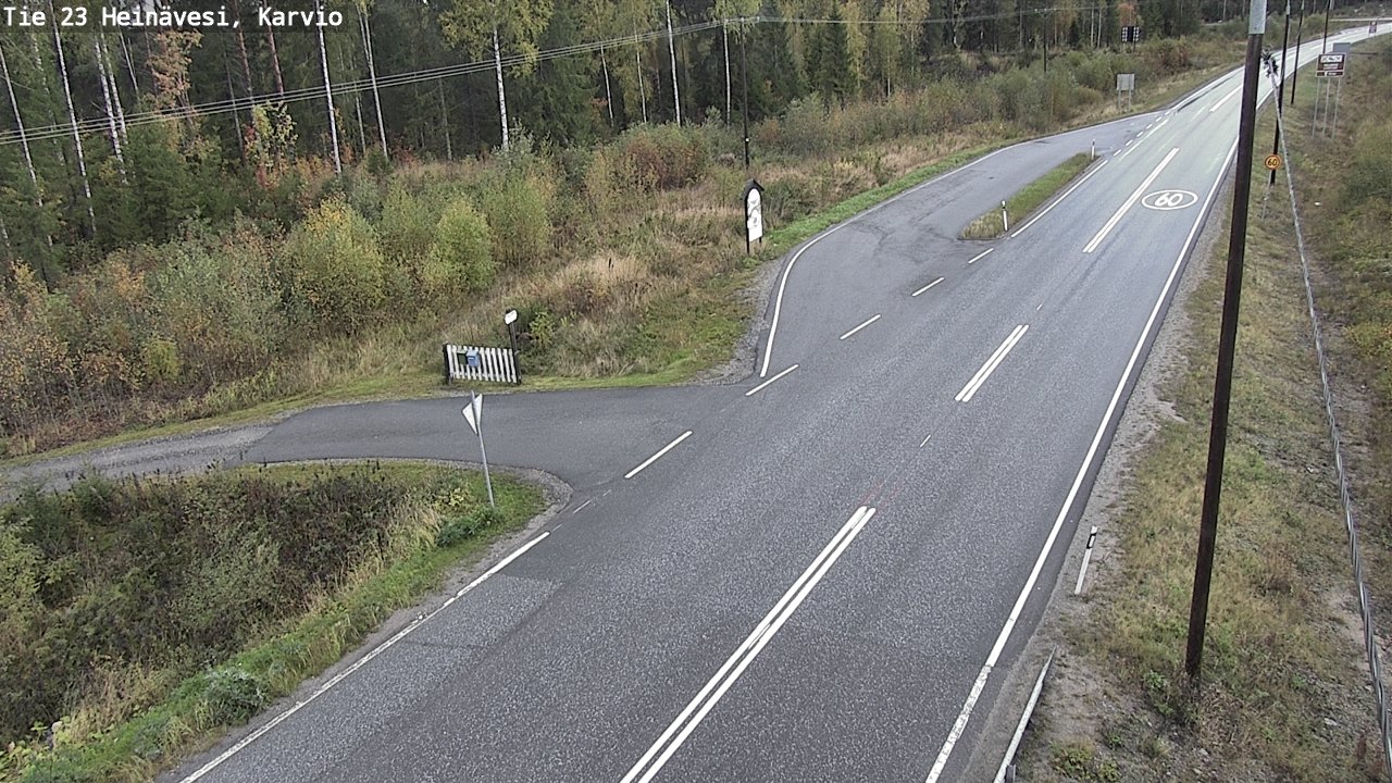 Weather Camera Image Road 23 Heinävesi, Karvio, Heinävesi, Pohjois-Karjala