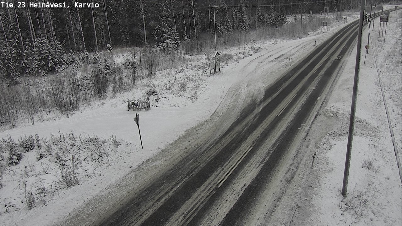 Weather Camera Image Road 23 Heinävesi, Karvio, Heinävesi, Pohjois-Karjala