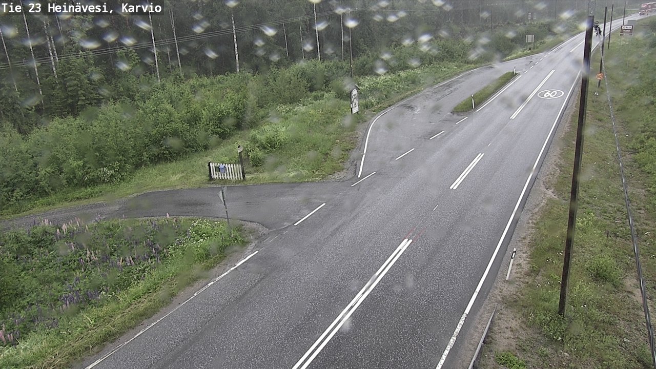 Weather Camera Image Väg 23 Heinävesi, Karvio, Heinävesi, Pohjois-Karjala