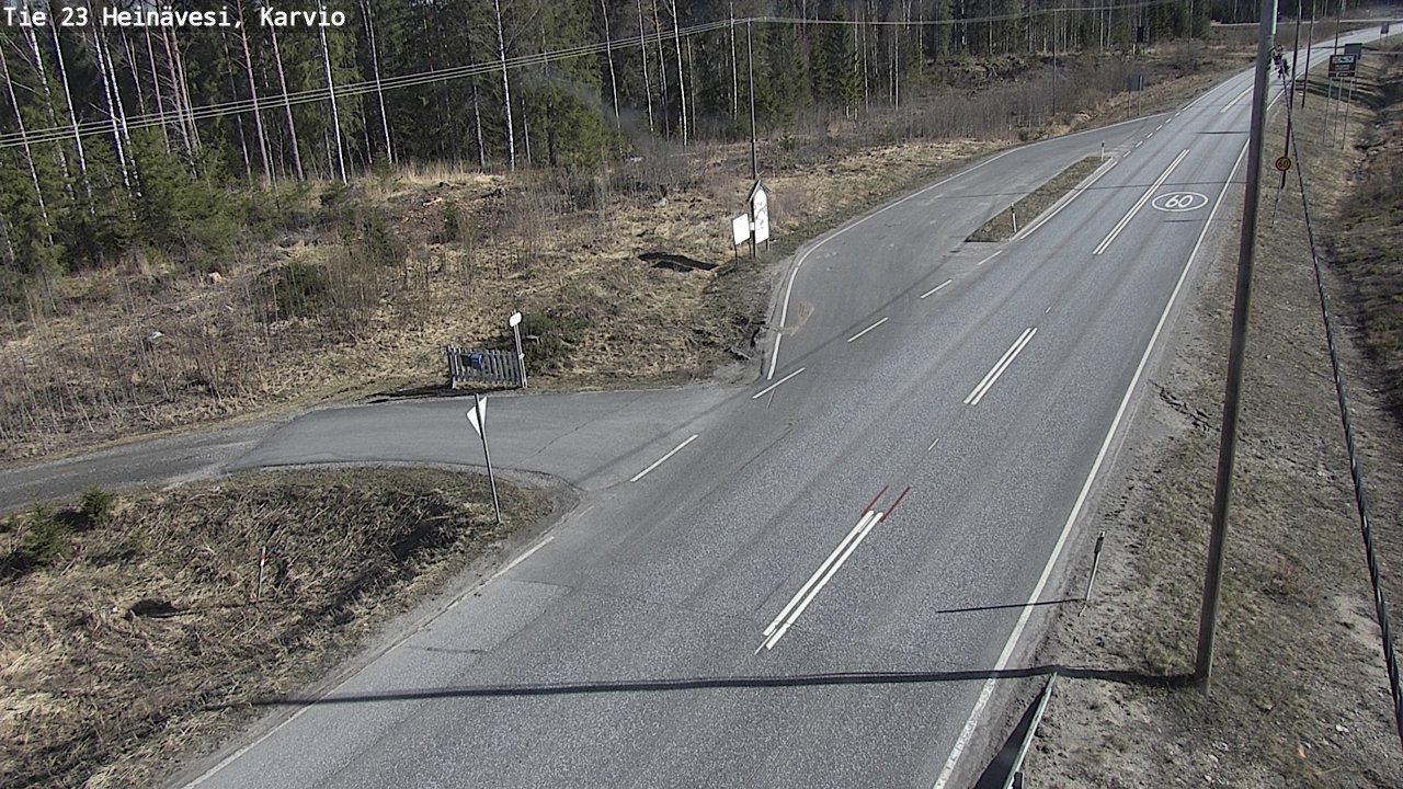 Weather Camera Image Road 23 Heinävesi, Karvio, Heinävesi, Pohjois-Karjala