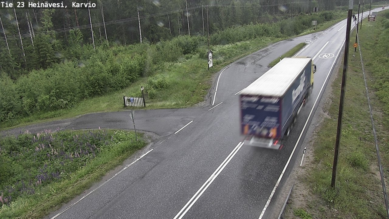 Weather Camera Image Väg 23 Heinävesi, Karvio, Heinävesi, Pohjois-Karjala