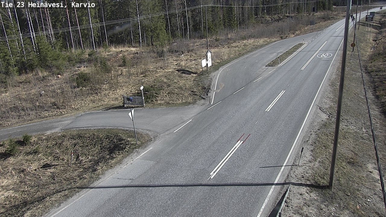 Weather Camera Image Road 23 Heinävesi, Karvio, Heinävesi, Pohjois-Karjala