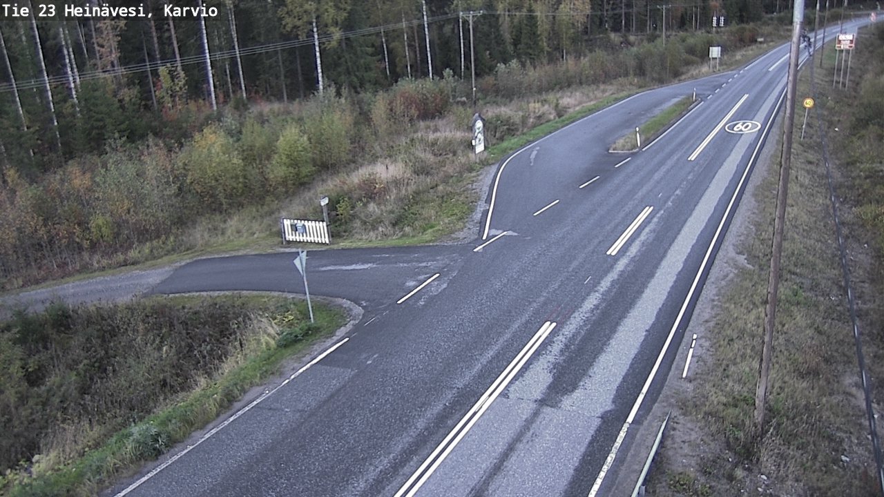 Weather Camera Image Road 23 Heinävesi, Karvio, Heinävesi, Pohjois-Karjala