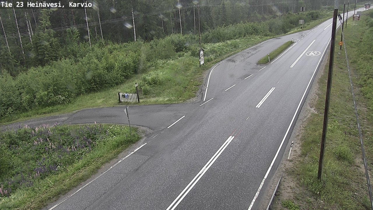 Weather Camera Image Väg 23 Heinävesi, Karvio, Heinävesi, Pohjois-Karjala