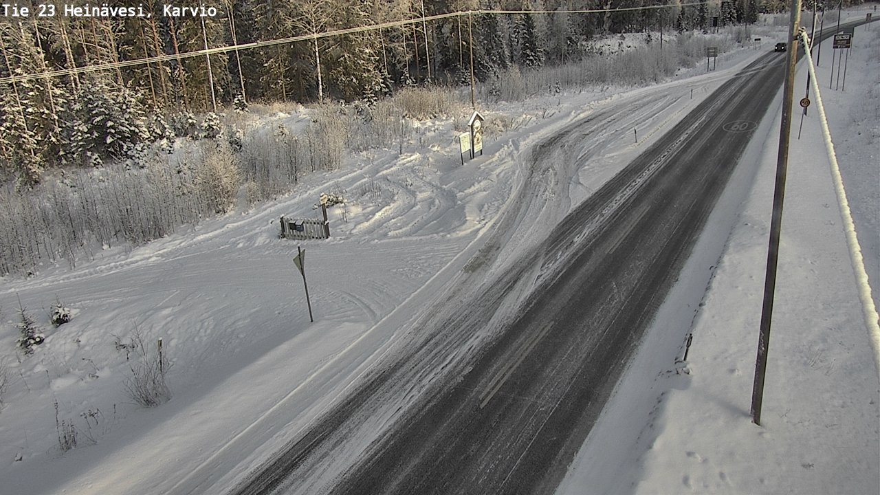Weather Camera Image Väg 23 Heinävesi, Karvio, Heinävesi, Pohjois-Karjala