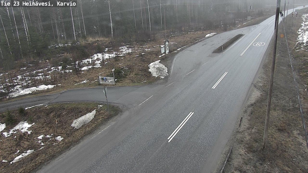 Weather Camera Image Väg 23 Heinävesi, Karvio, Heinävesi, Pohjois-Karjala