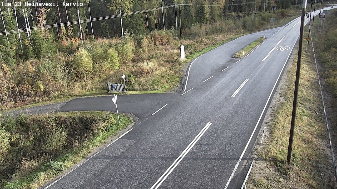 Weather Camera Image Road 23 Heinävesi, Karvio, Heinävesi, Pohjois-Karjala