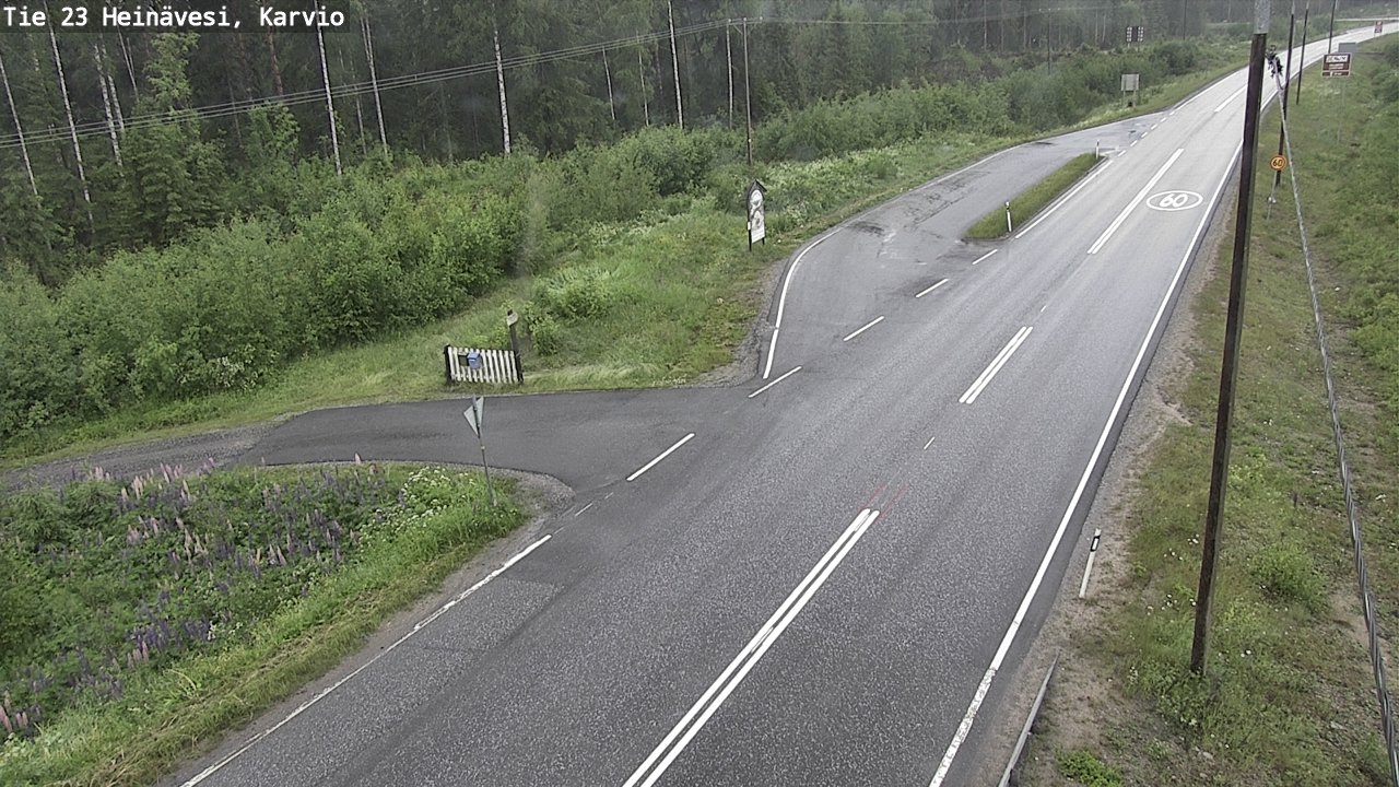 Weather Camera Image Väg 23 Heinävesi, Karvio, Heinävesi, Pohjois-Karjala