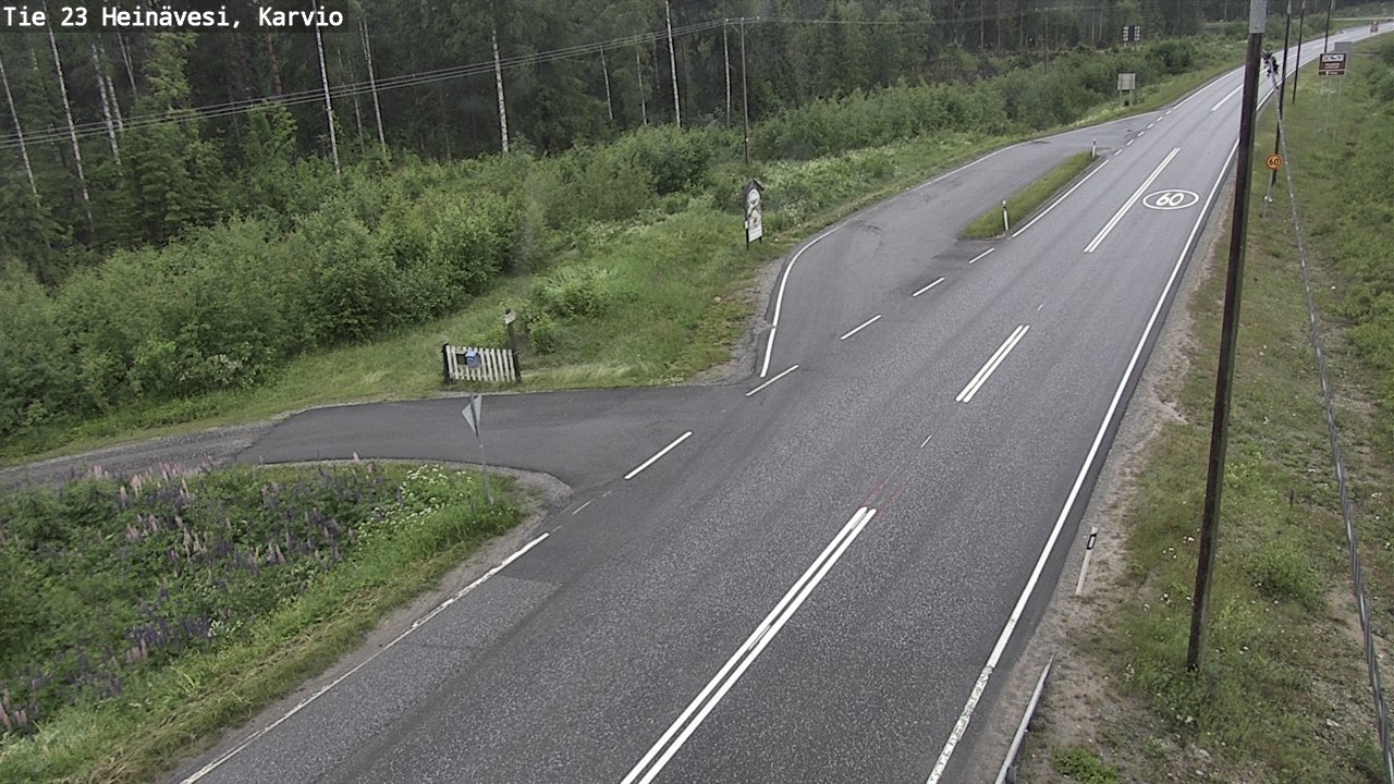 Weather Camera Image Väg 23 Heinävesi, Karvio, Heinävesi, Pohjois-Karjala