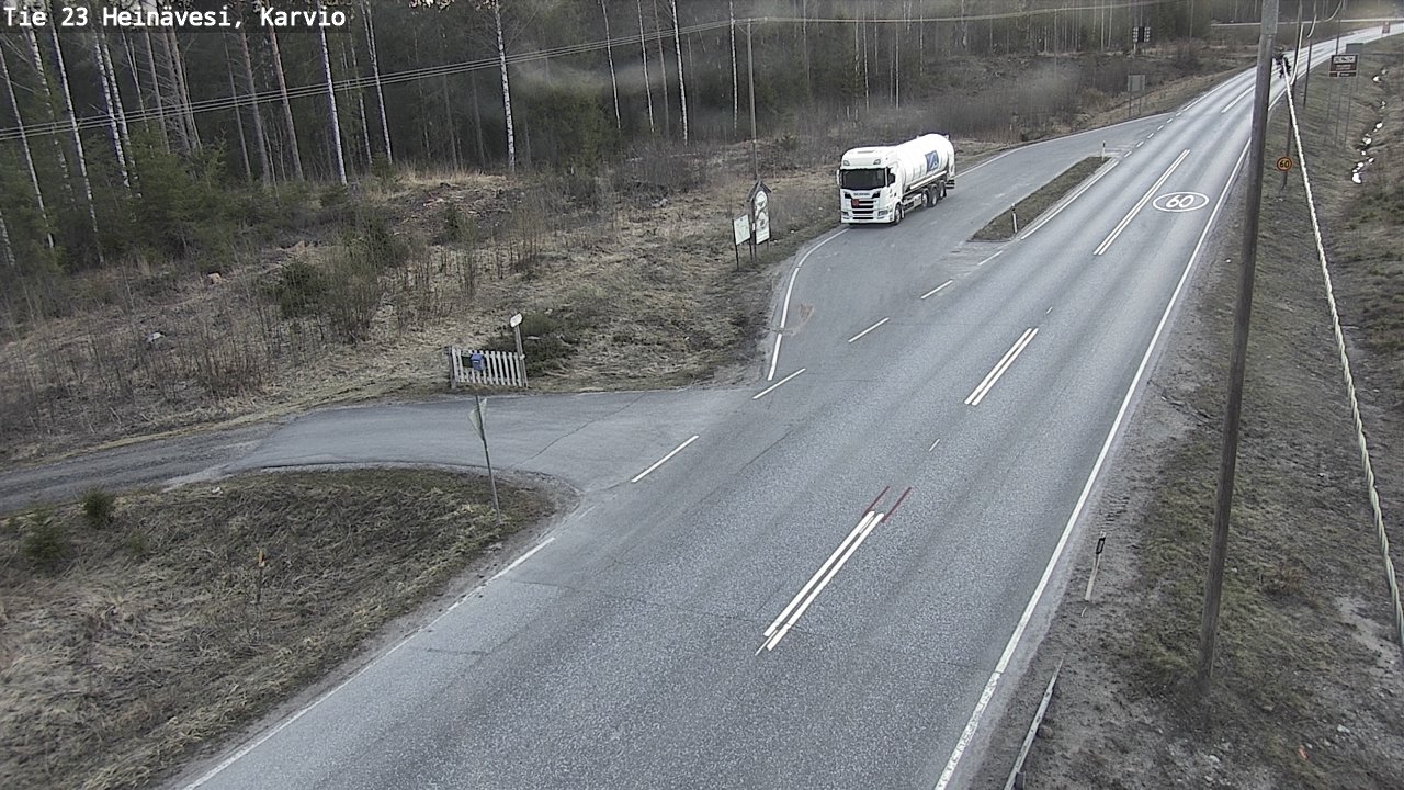 Weather Camera Image Road 23 Heinävesi, Karvio, Heinävesi, Pohjois-Karjala