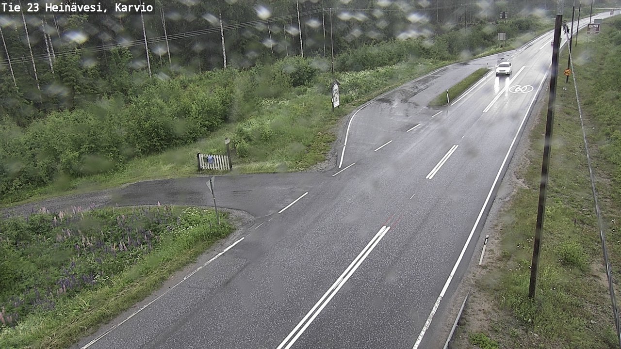 Weather Camera Image Väg 23 Heinävesi, Karvio, Heinävesi, Pohjois-Karjala