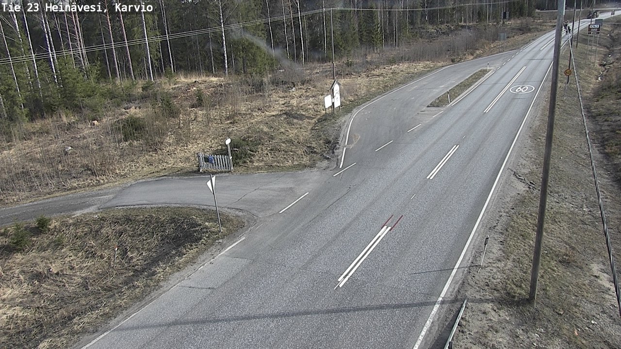 Weather Camera Image Road 23 Heinävesi, Karvio, Heinävesi, Pohjois-Karjala