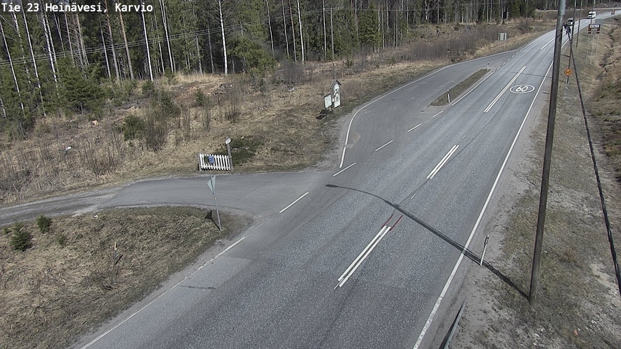 Weather Camera Image Road 23 Heinävesi, Karvio, Heinävesi, Pohjois-Karjala