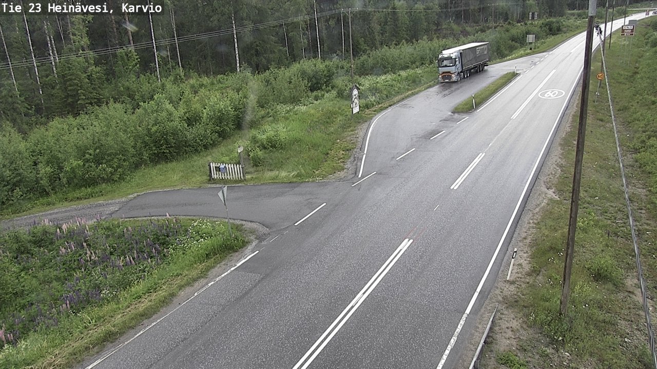 Weather Camera Image Road 23 Heinävesi, Karvio, Heinävesi, Pohjois-Karjala
