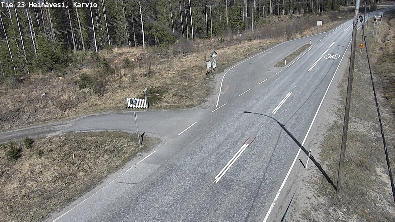 Weather Camera Image Road 23 Heinävesi, Karvio, Heinävesi, Pohjois-Karjala