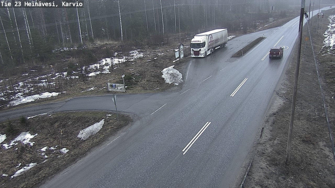 Weather Camera Image Väg 23 Heinävesi, Karvio, Heinävesi, Pohjois-Karjala