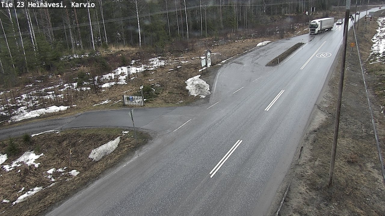 Weather Camera Image Road 23 Heinävesi, Karvio, Heinävesi, Pohjois-Karjala