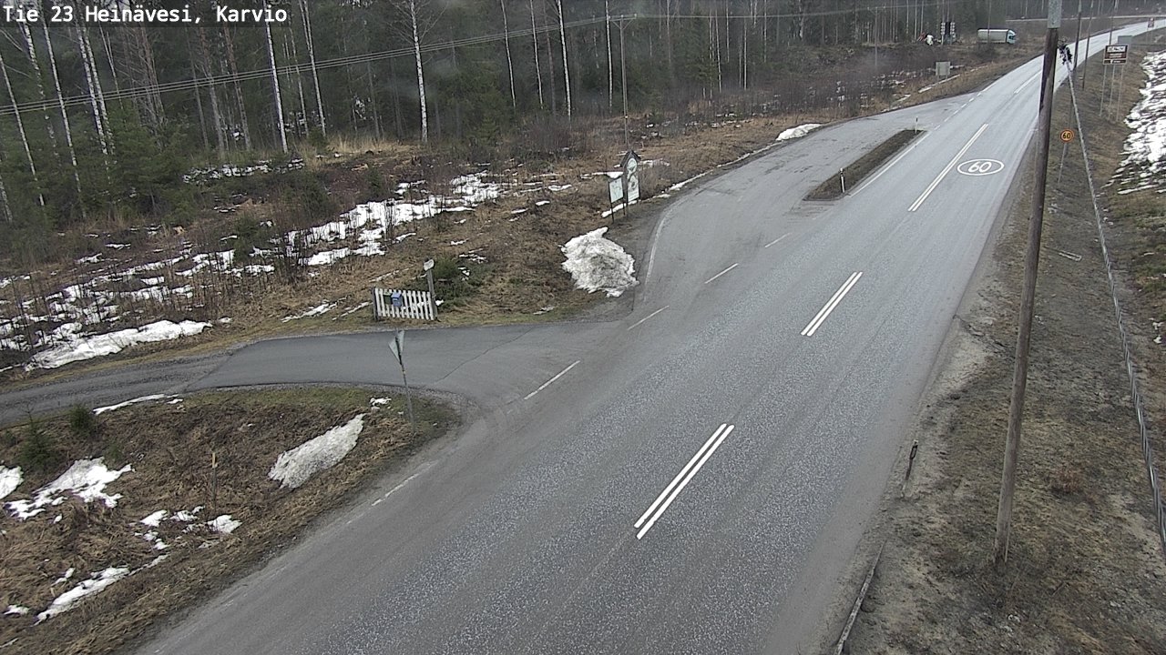 Weather Camera Image Väg 23 Heinävesi, Karvio, Heinävesi, Pohjois-Karjala