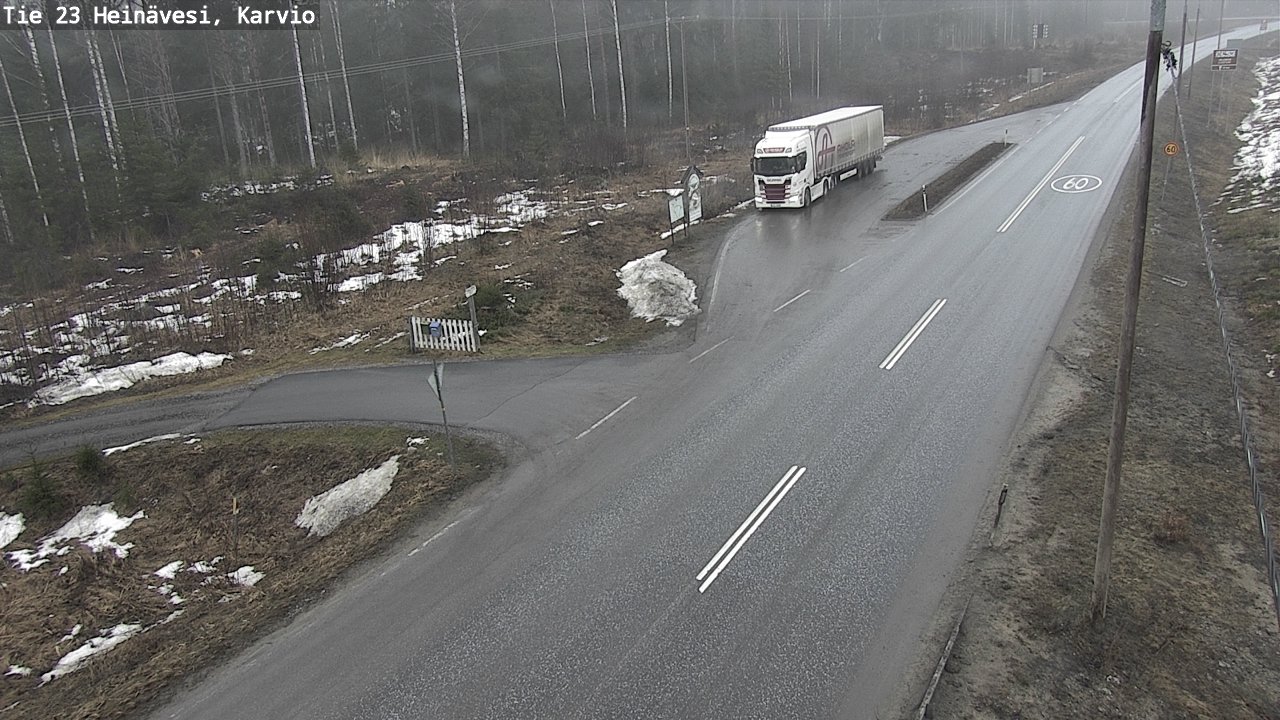 Weather Camera Image Väg 23 Heinävesi, Karvio, Heinävesi, Pohjois-Karjala