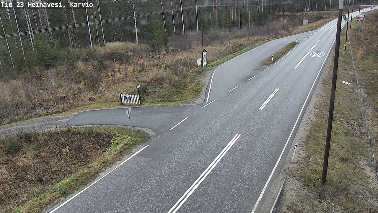 Weather Camera Image Väg 23 Heinävesi, Karvio, Heinävesi, Pohjois-Karjala