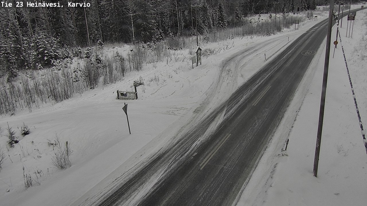 Weather Camera Image Road 23 Heinävesi, Karvio, Heinävesi, Pohjois-Karjala
