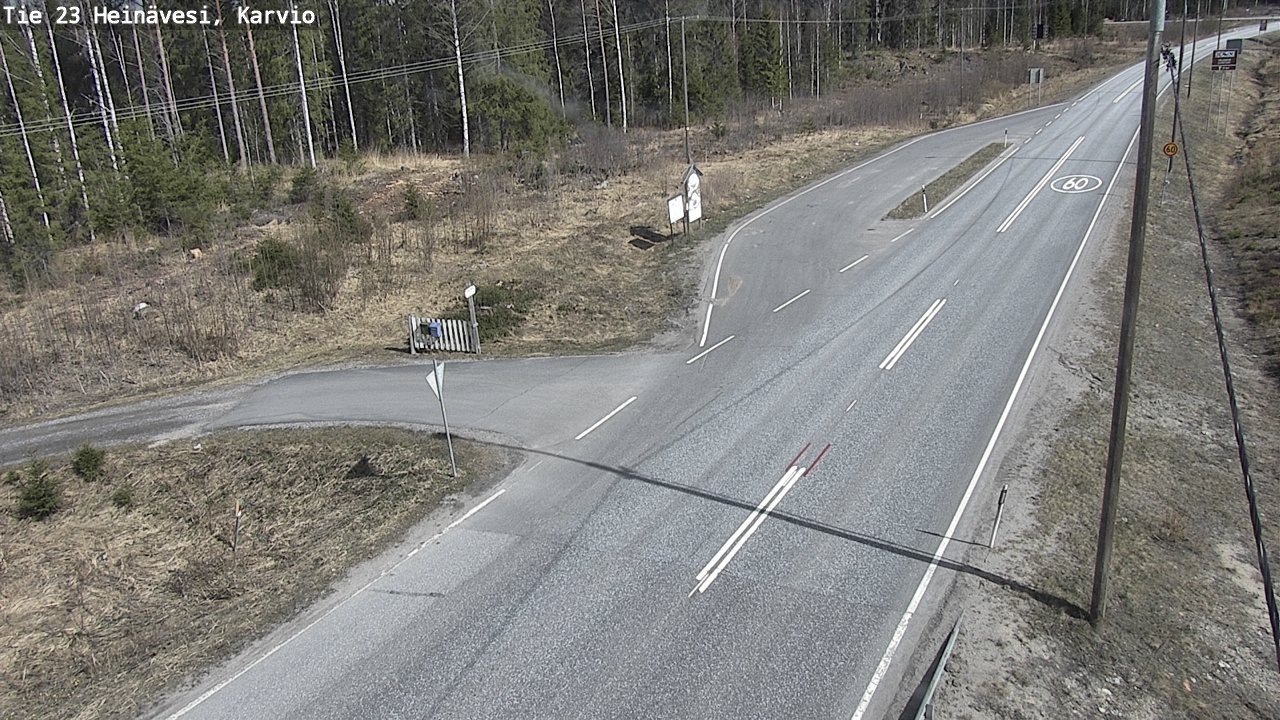 Weather Camera Image Road 23 Heinävesi, Karvio, Heinävesi, Pohjois-Karjala