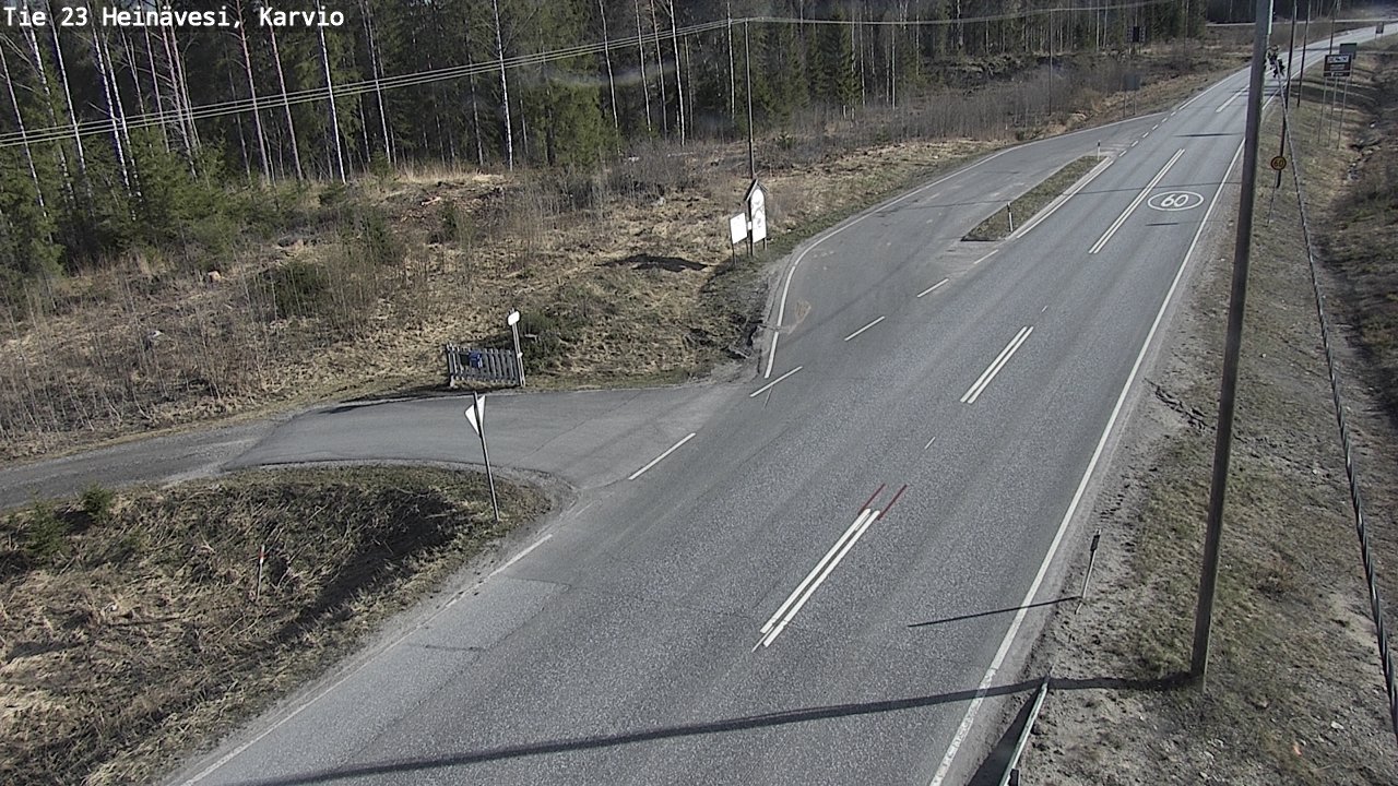 Weather Camera Image Road 23 Heinävesi, Karvio, Heinävesi, Pohjois-Karjala