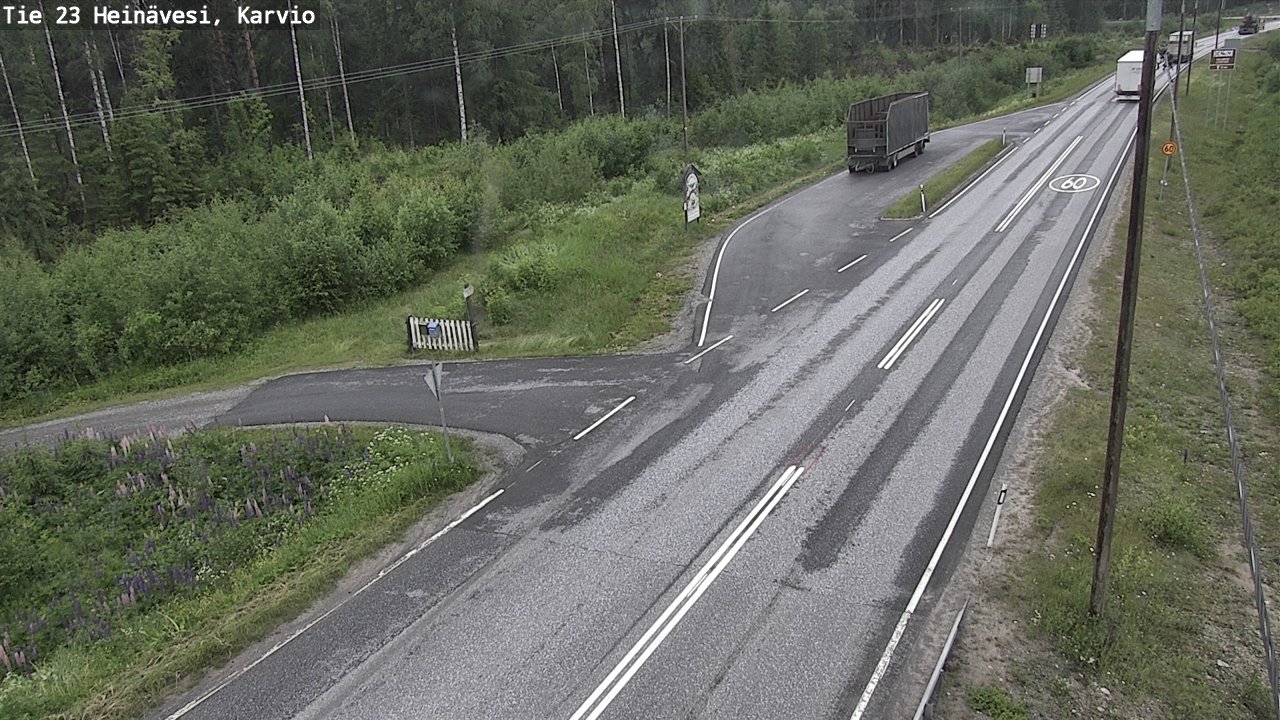 Weather Camera Image Väg 23 Heinävesi, Karvio, Heinävesi, Pohjois-Karjala