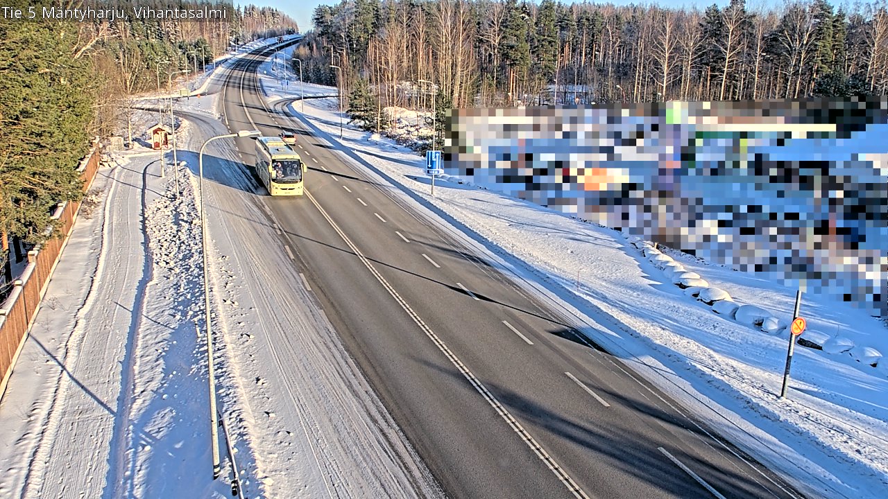Weather Camera Image Väg 5 Mäntyharju, Vihantasal, Mäntyharju, Etelä-Savo
