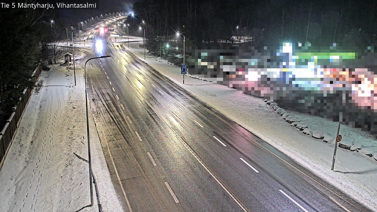 Weather Camera Image Väg 5 Mäntyharju, Vihantasal, Mäntyharju, Etelä-Savo