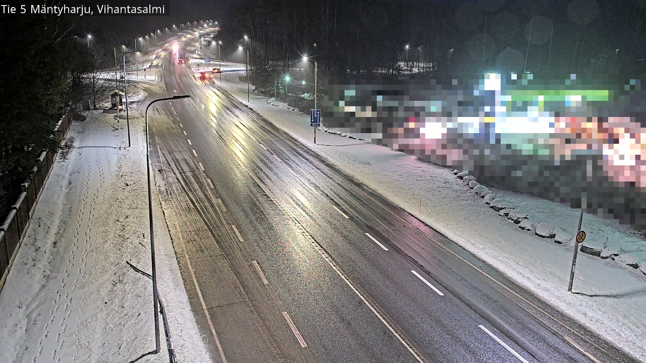 Weather Camera Image Väg 5 Mäntyharju, Vihantasal, Mäntyharju, Etelä-Savo