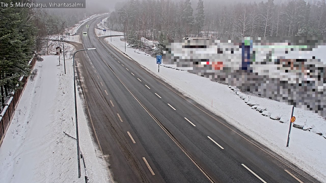 Weather Camera Image Väg 5 Mäntyharju, Vihantasal, Mäntyharju, Etelä-Savo