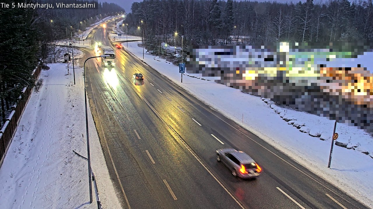 Weather Camera Image Väg 5 Mäntyharju, Vihantasal, Mäntyharju, Etelä-Savo