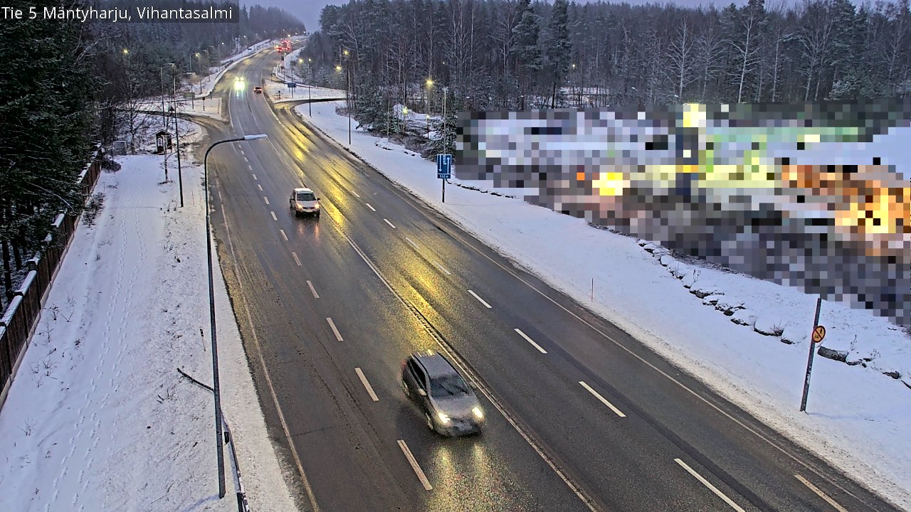 Weather Camera Image Väg 5 Mäntyharju, Vihantasal, Mäntyharju, Etelä-Savo