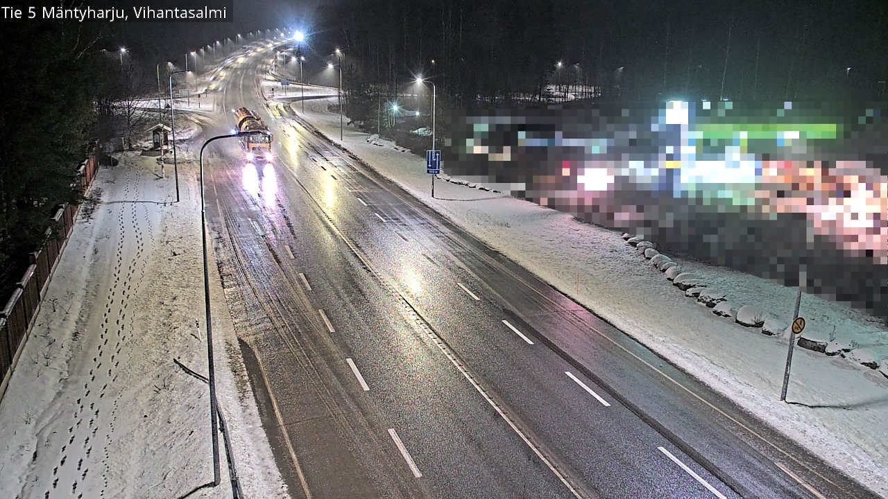 Weather Camera Image Väg 5 Mäntyharju, Vihantasal, Mäntyharju, Etelä-Savo