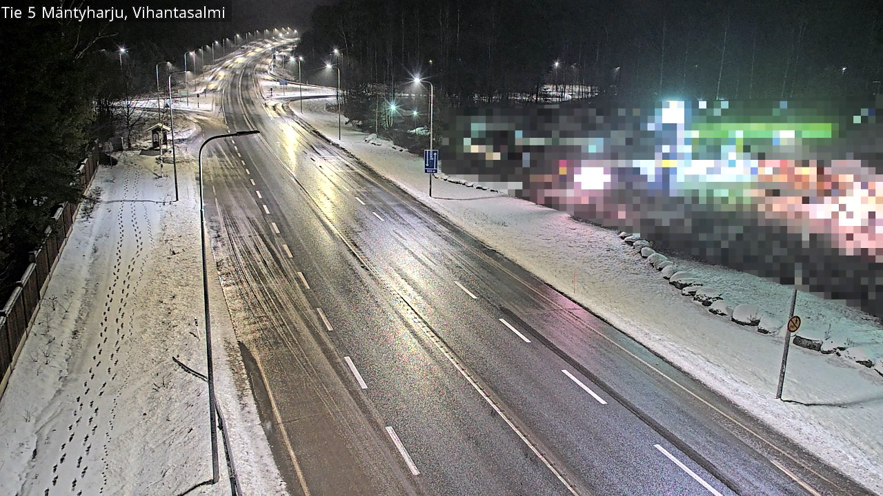 Weather Camera Image Väg 5 Mäntyharju, Vihantasal, Mäntyharju, Etelä-Savo